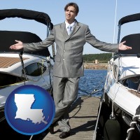 louisiana map icon and a yacht dealer