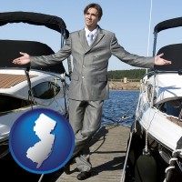 new-jersey map icon and a yacht dealer