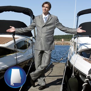 a yacht dealer - with Alabama icon