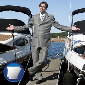 a yacht dealer - with Arkansas icon