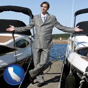 a yacht dealer - with California icon