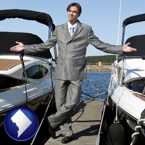 a yacht dealer - with Washington, DC icon