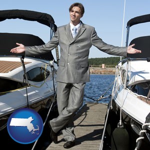 a yacht dealer - with Massachusetts icon