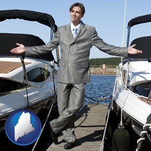 a yacht dealer - with Maine icon