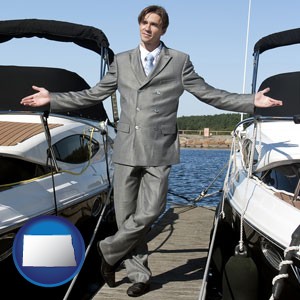 a yacht dealer - with North Dakota icon