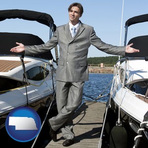 a yacht dealer - with Nebraska icon