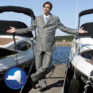 a yacht dealer - with New York icon