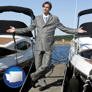 a yacht dealer - with Washington icon