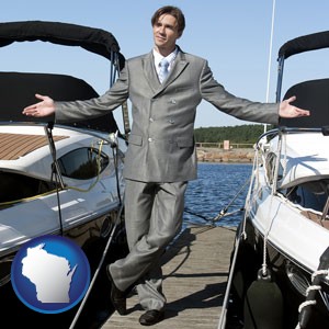 a yacht dealer - with Wisconsin icon